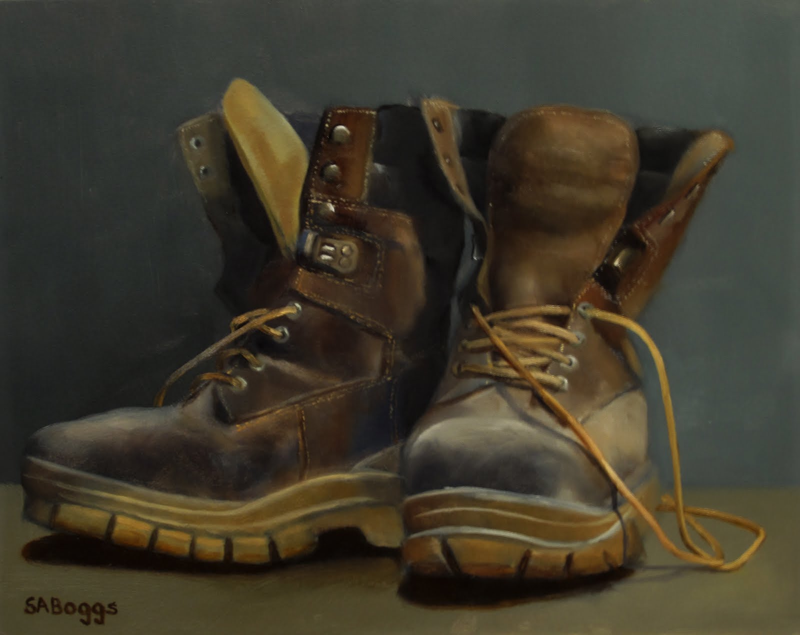 The Artwork Of Steven Allen Boggs Still Life Work Boots