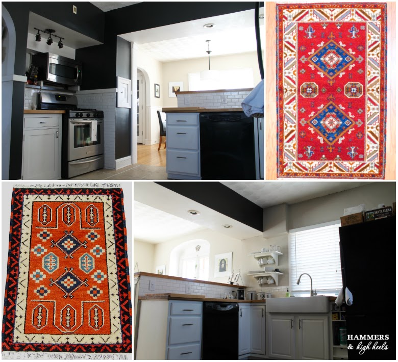 Hammers and High Heels: My Stylish Kitchen Rug Scores!