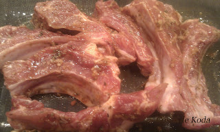 Costilla adobada al horno