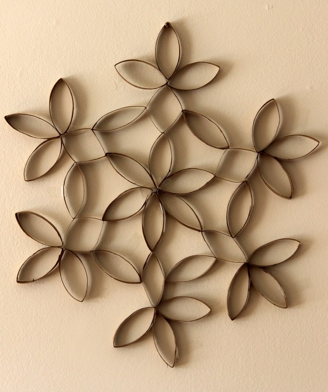 Beading Beads DIY Wall Decor Toilet paper rolls