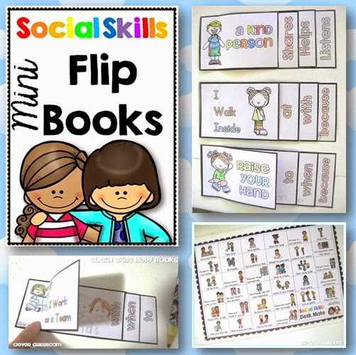 Social Skills Mini Flippy Books Great for back to school or a whole year project.