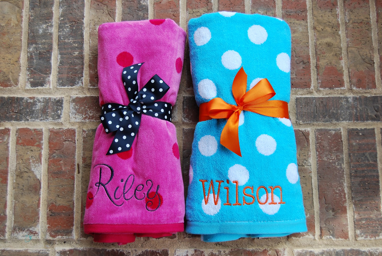 the chocolate zebra Monogrammed Beach Towels