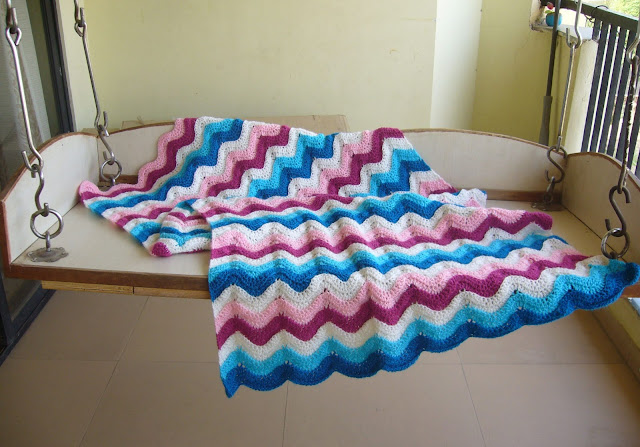 crochet ripple blanket pattern