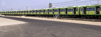 The Mashaer Railway network transports pilgrims between the holy sites to reduce congestion caused by buses and cars in Saudi Arabia