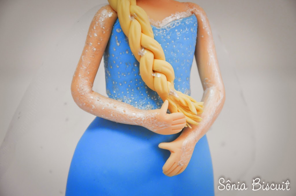Topo de Bolo Elsa Anna Frozen Biscuit