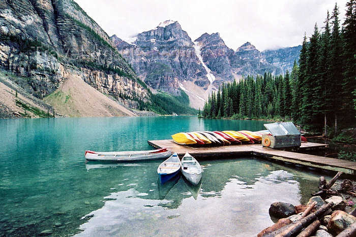 Beautiful Moraine Lake in Canada Beautiful Moraine Lake in Canada