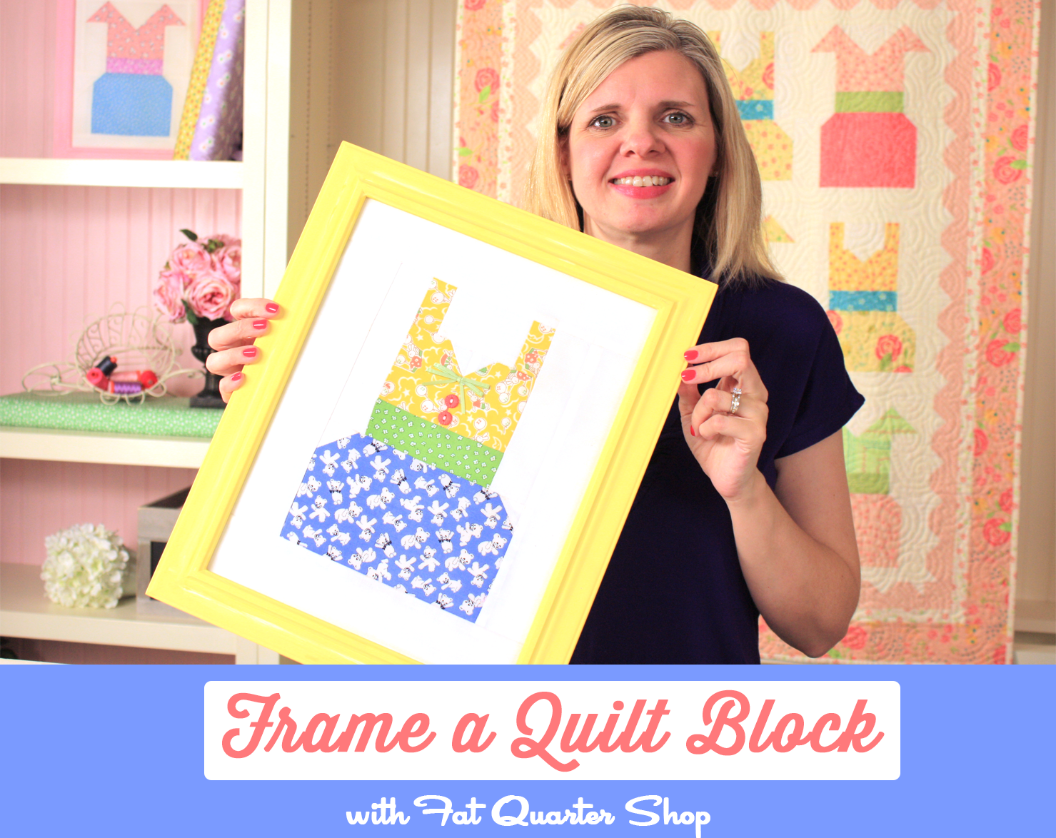 Fat Quarter Shop's Jolly Jabber Frame a Quilt Block with Fat Quarter Shop