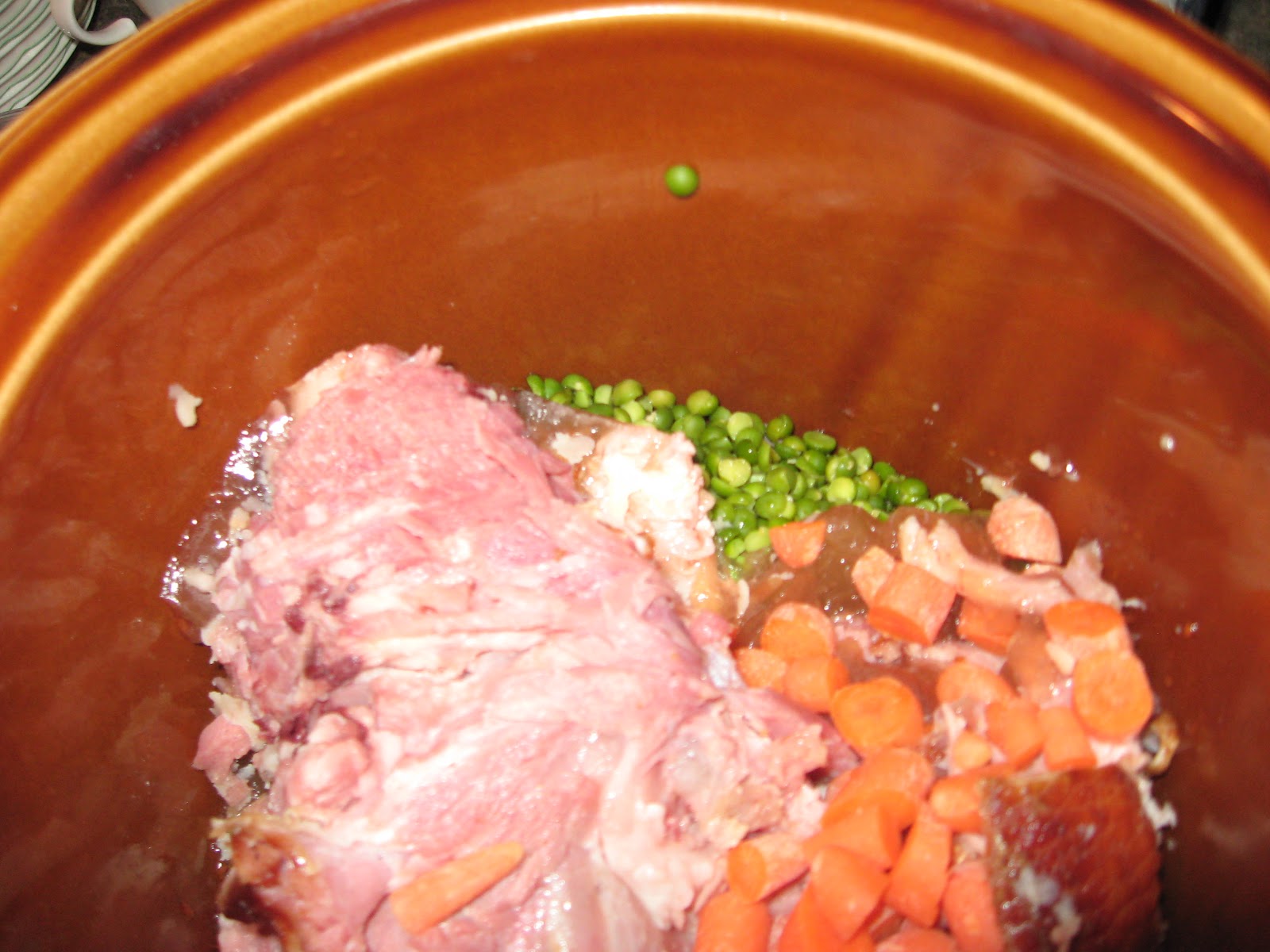Crock Pot Split Pea Soup with the leftover Ham Bone - Sisters with Stuff