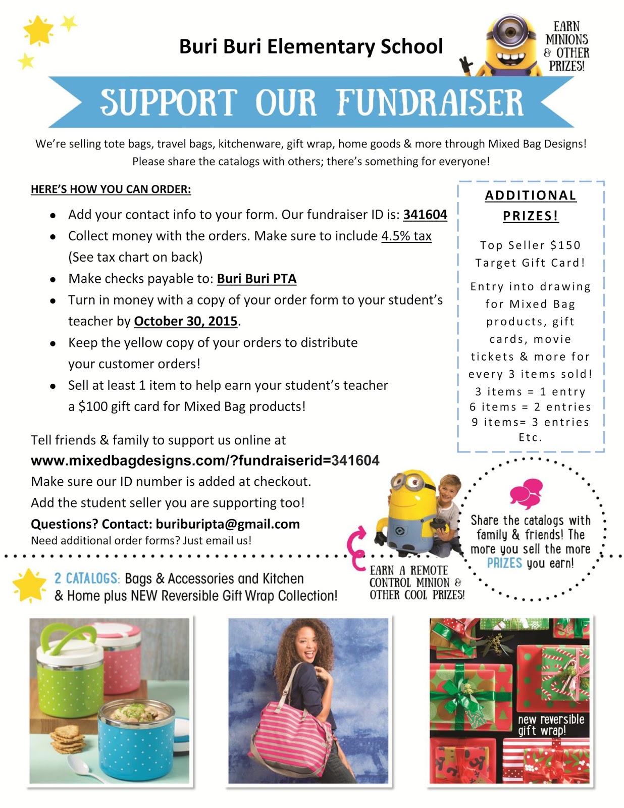 Buri Buri PTA Better Together! Fall Fundraiser! Mixed Bag Designs