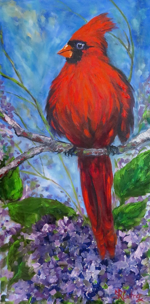 Cardinal, male, original oil painting