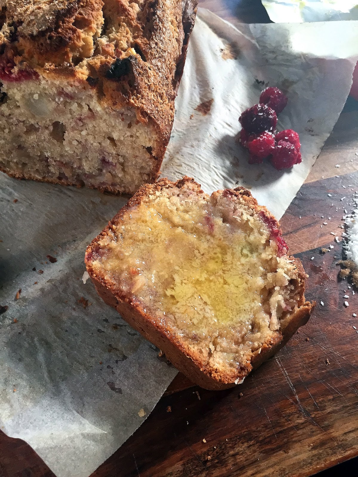 Pear, Raspberry and Coconut Loaf Cassie Cakes Pear, Raspberry and Coconut Loaf Cassie Cakes