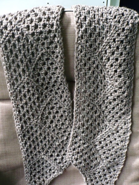 Cabin Fever Sisters Knit: Chevron Mesh Scarf