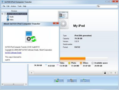 ImTOO iPod Computer Transfer ImTOO iPod Computer Transfer