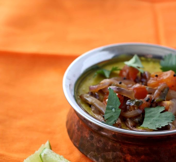 Mango & Tomato Daal or Dhal? Recipe for Dhal with Coconut Milk, Onions