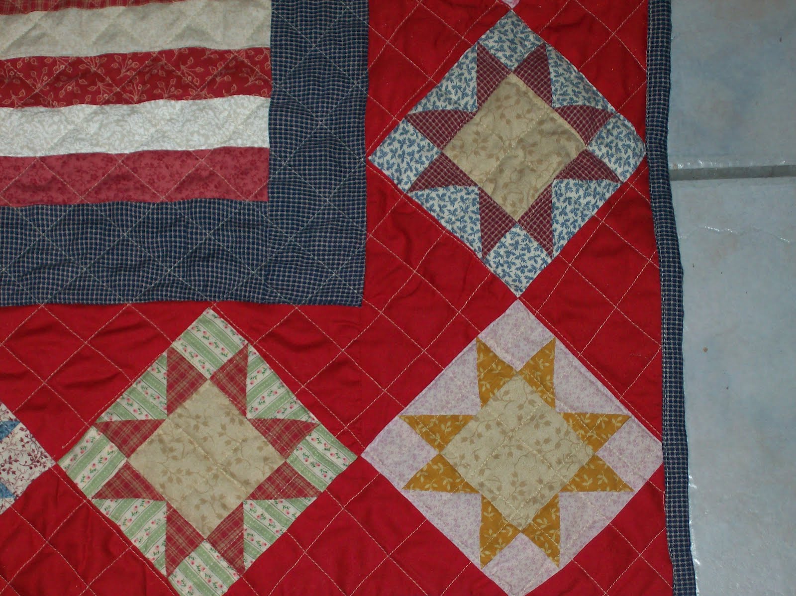 Betty's Love of Quilting USA Flag Quilt