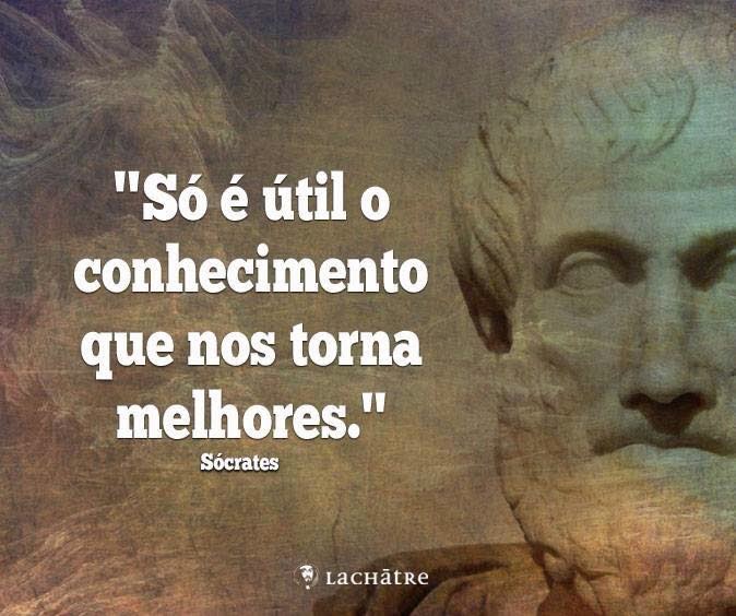 Sócrates e o conhecimento.