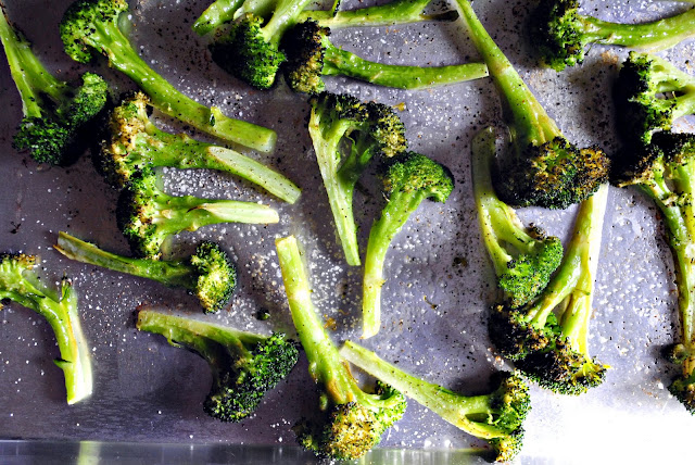 Roasted Broccoli with Lemon, Chili-Garlic Oil & Parmesan l SimplyScratch.com
