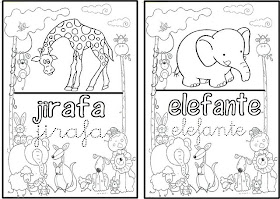 Fichas Infantiles: Libro para colorear animales