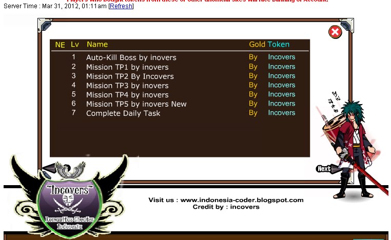 Cheat 50tp/day+Auto Kill Boss + daily Task - Page 2 50+tp