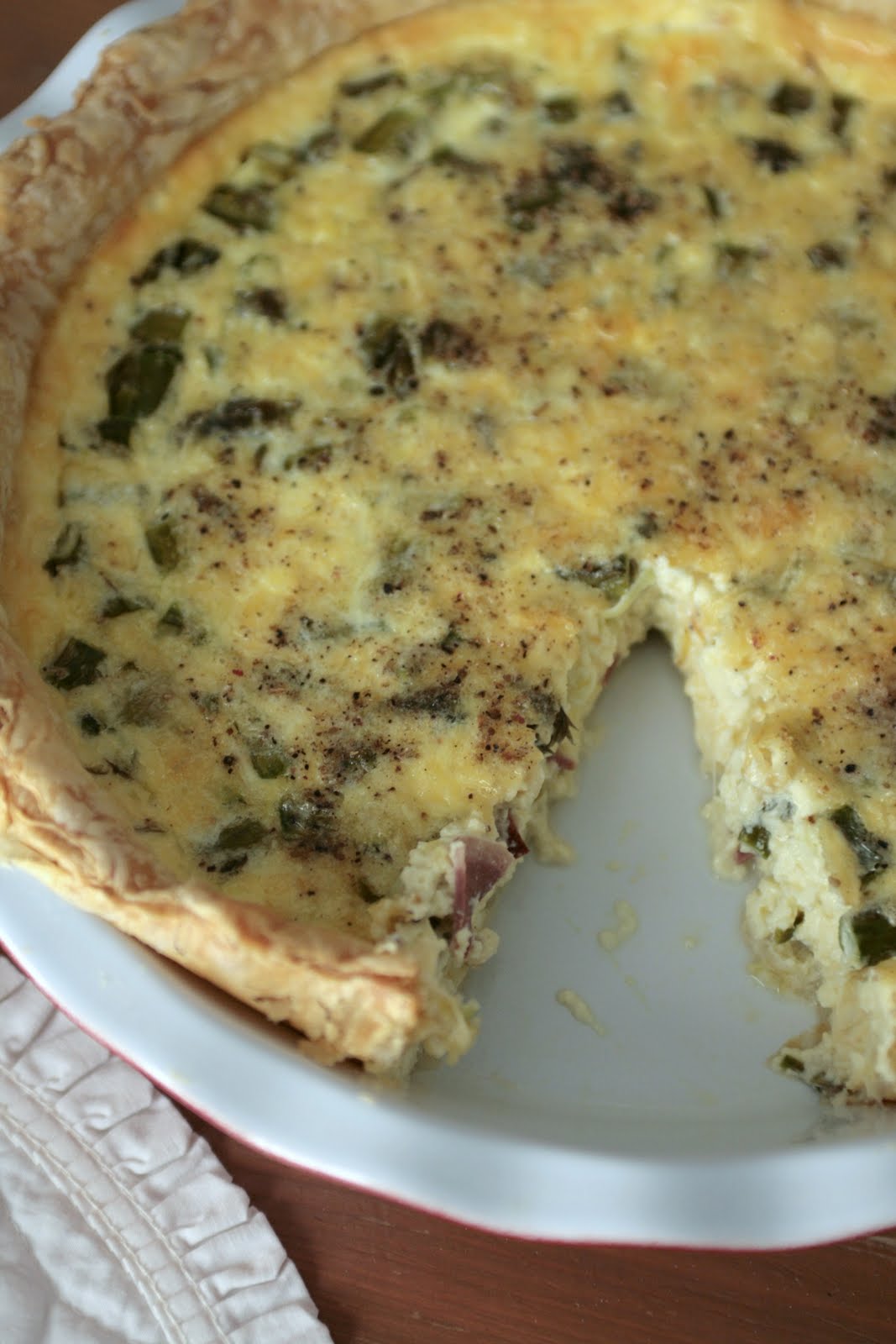 Indigo Scones Bacon, Leek, and Asparagus Quiche