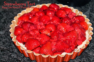 Cream Filled & Glazed Fesh Strawberry Tart - Easy Life Meal & Party Planning