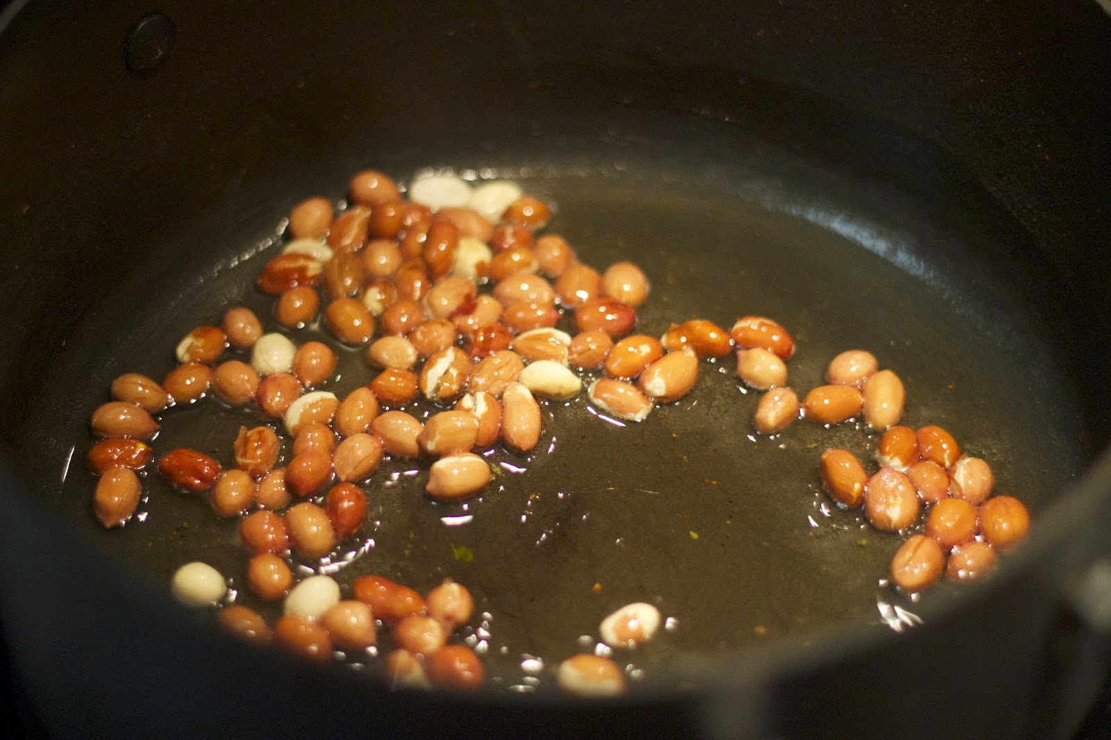 Frying Peanuts for Batata / Potato Poha Vegetarian / Vegan Indian Breakfast