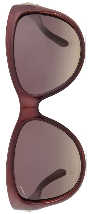 Gucci Cat-Eye Diamantissima Sunglasses, Burgundy