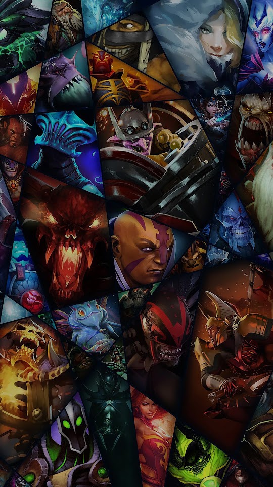DOTA Characters Game Colorful Android Wallpaper