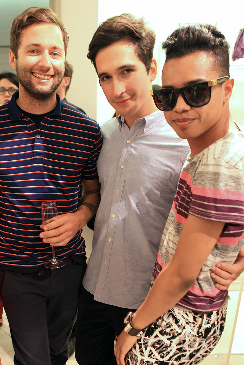 Proenza Schouler's Jack McCollough and Lazaro Hernandez along side Jay Strut at The Hudsons Bay's The Room