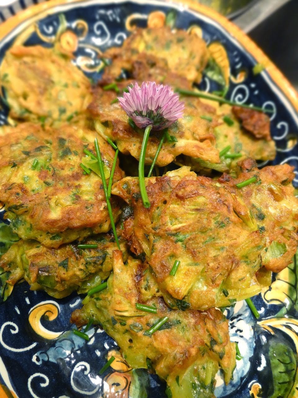 Scrumpdillyicious Ottolenghi Leek Fritters with YogurtCilantro Sauce