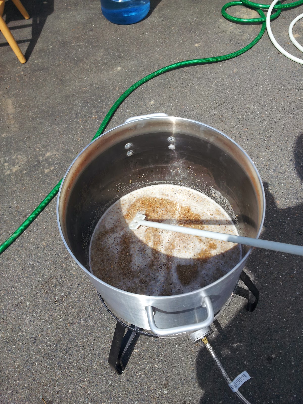 Decoction #2 bubbling away in my new aluminum pot