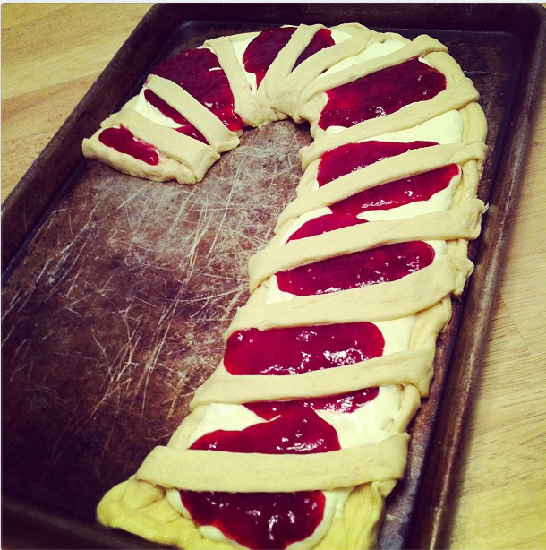 Waltzing Matilda St. Nicholas Candy Cane Coffee Cake