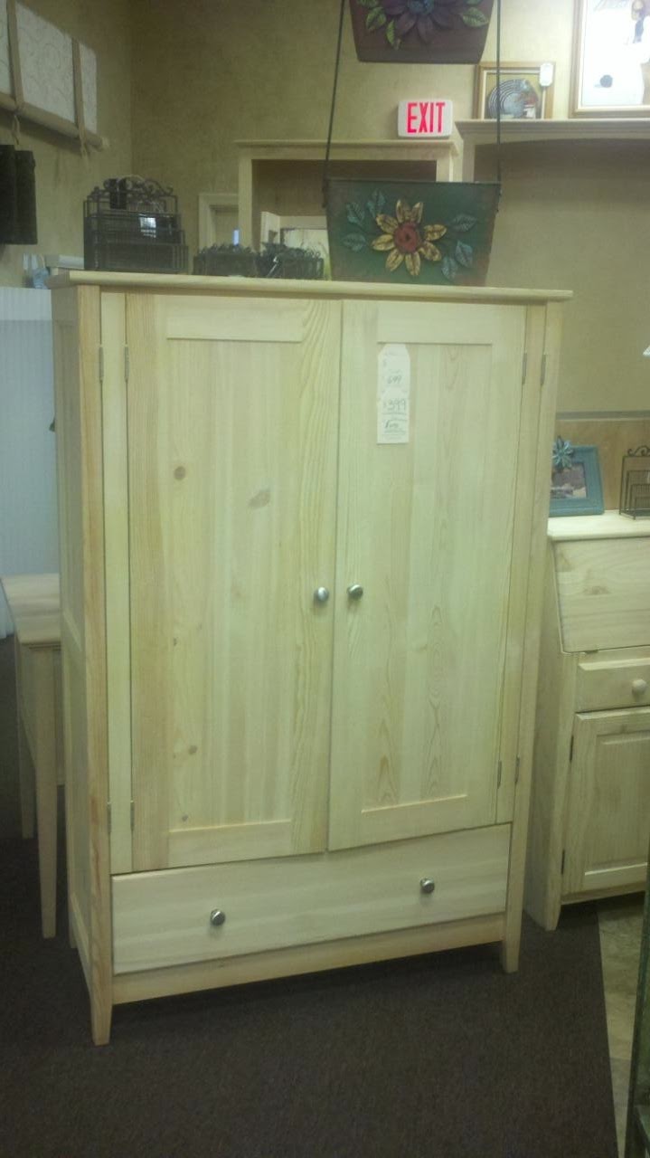 Wood Creations Furniture Item of the Week Unfinished Pine Armoire
