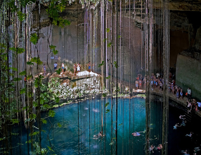 بـئــر “إك كل” للمياه الجوفية في المكسيك Cenote+Ikkil+07