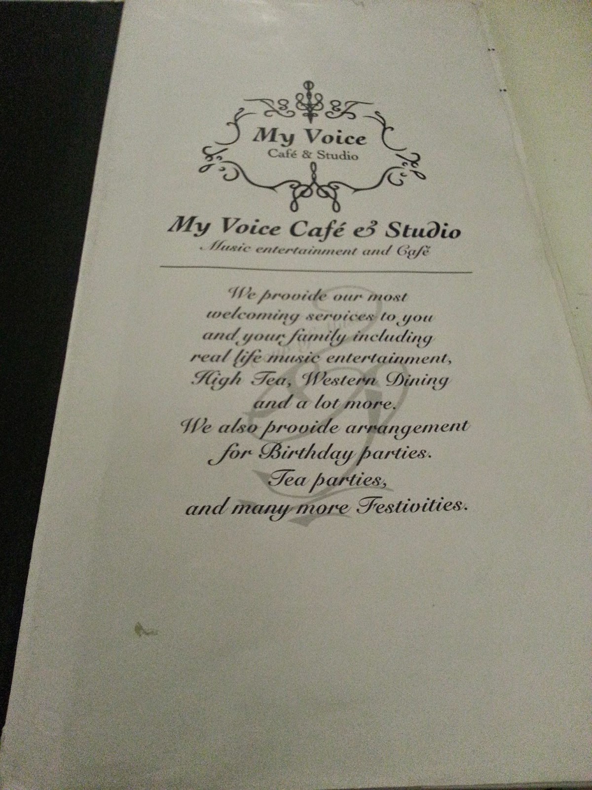 My Voice Cafe Penang Menu My Voice Cafe Penang Menu