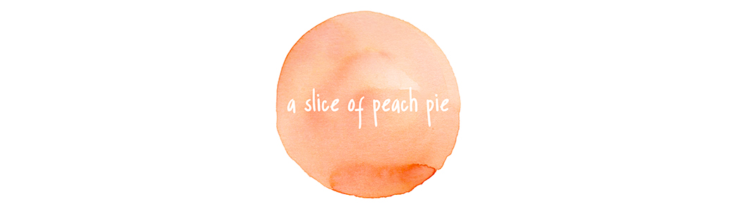 a slice of peach pie