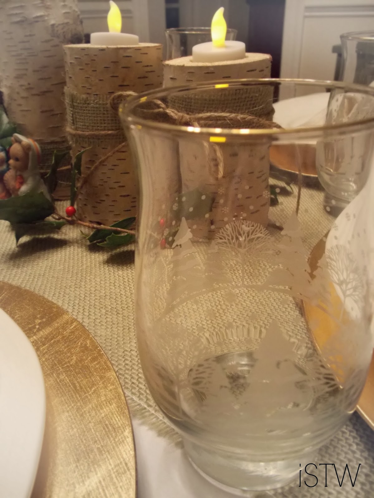 iSavor the Weekend DIY Birchwood Candle Holders Centerpiece