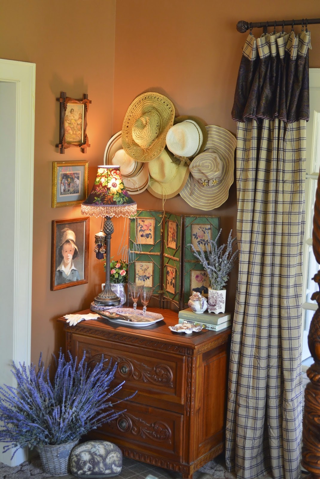 Master Bedroom Details 2 Decorating With Hats Transferware