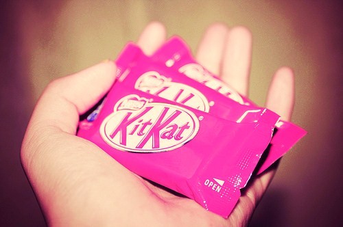 ice cream kitkat pink