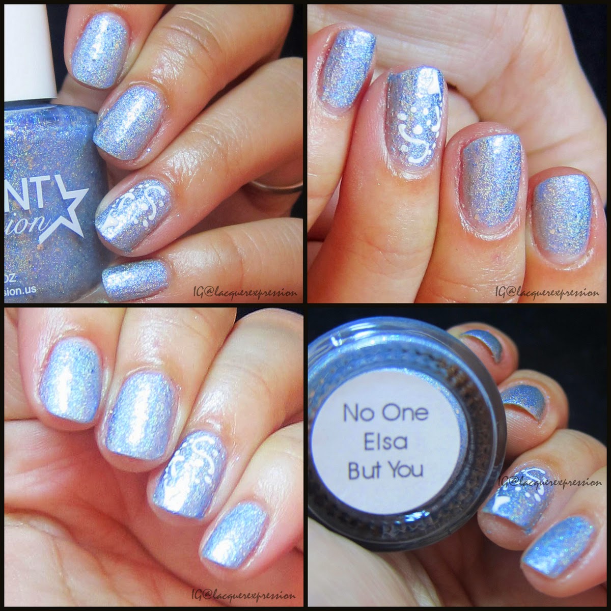 Swatch and review of No One Elsa but You nail polish by Different Dimension