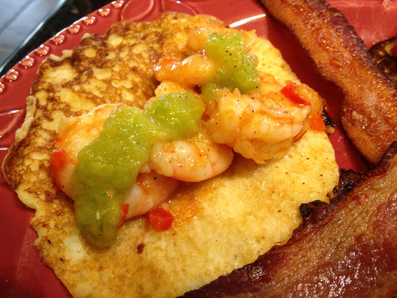 Arizona Renaissance Woman 43. Shrimp and Grits Tacos with Smoked Green