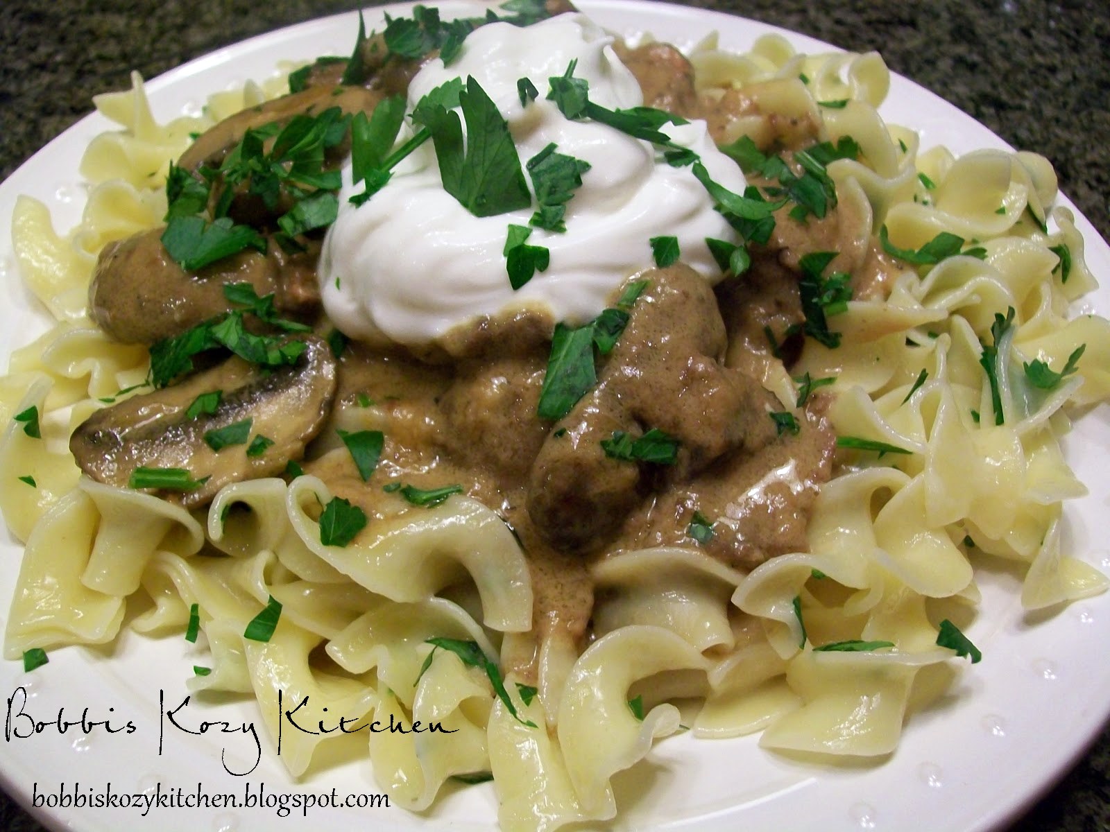 Beef Stroganoff With Butter Noodles Recipe — Dishmaps