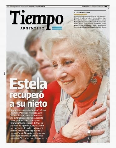 ESTELA RECUPERO A SU NIETO ENORME FELICIDAD