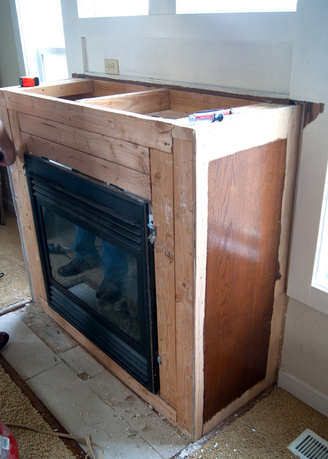 Fireplace Makeover Reclaimed Wood Mantel Averie Lane Fireplace Makeover Reclaimed Wood Mantel