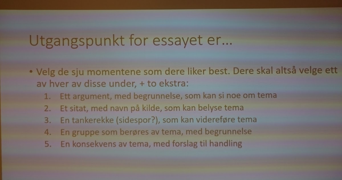 Hvordan skrive et godt essay