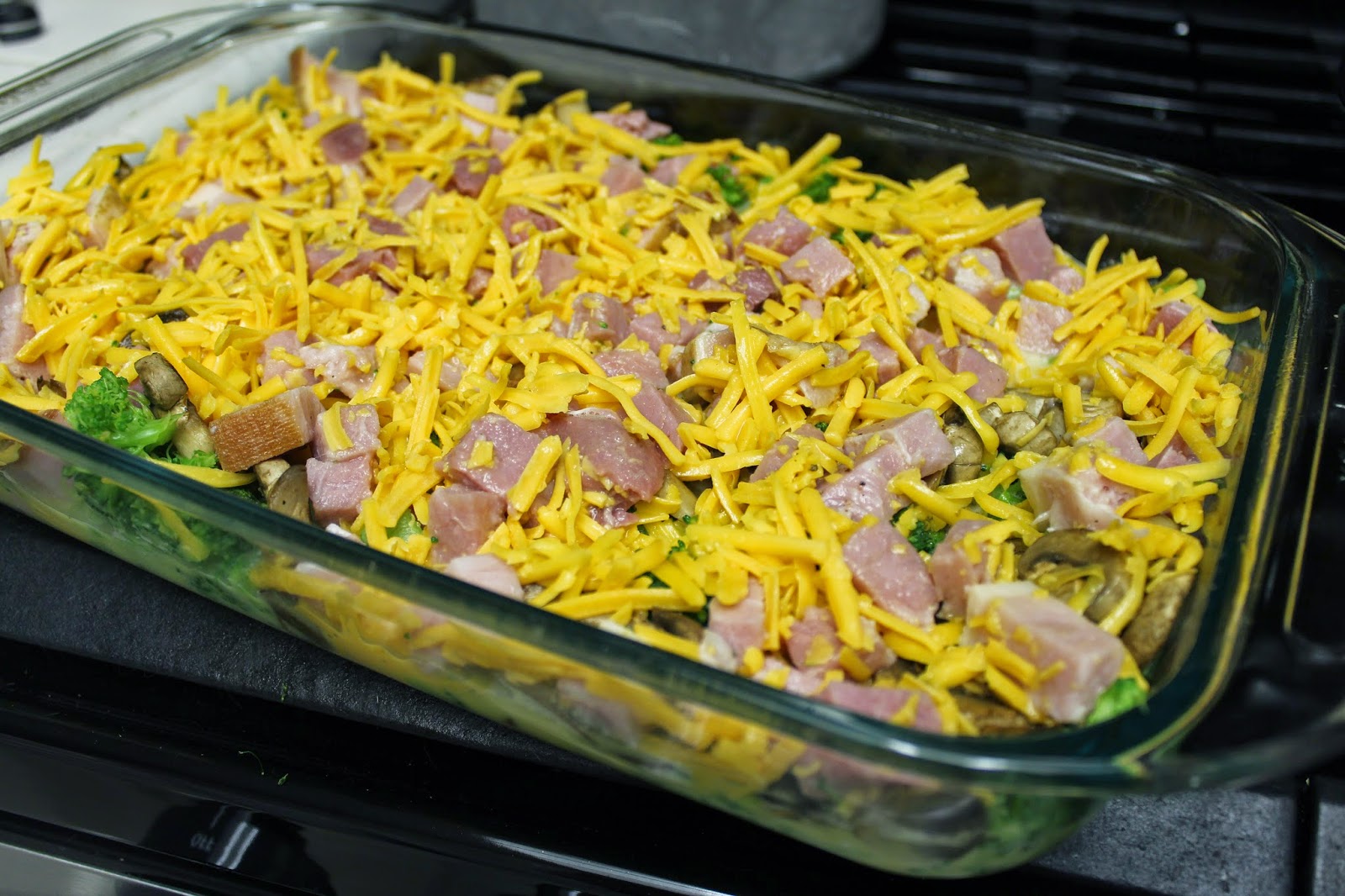 The Foodista Chronicles Broccoli, Mushroom, and Ham Egg Bake