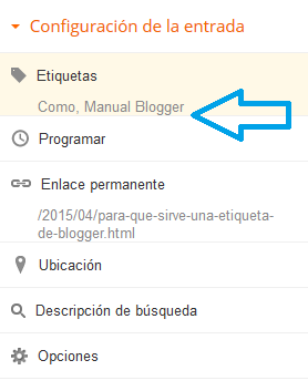 ¿Para que sirve una etiqueta de Blogger?