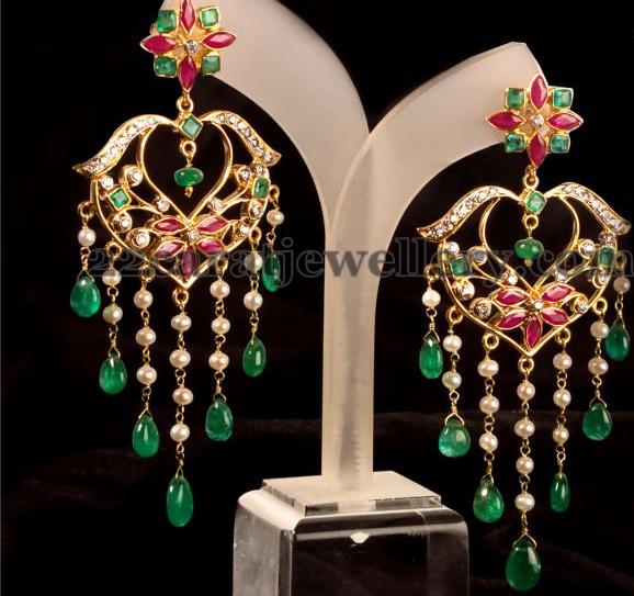 Nice Earrings From Vummidi Jewellery Designs