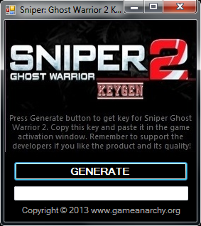 Sniper Ghost Warrior 2 Serial Key