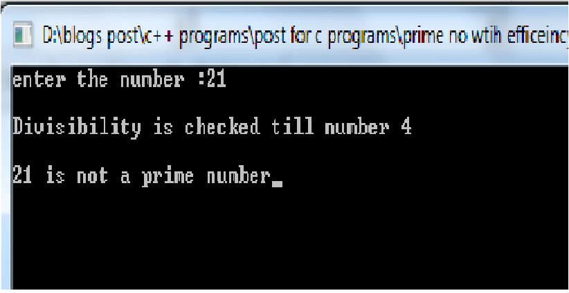 Check Prime Number In C Program